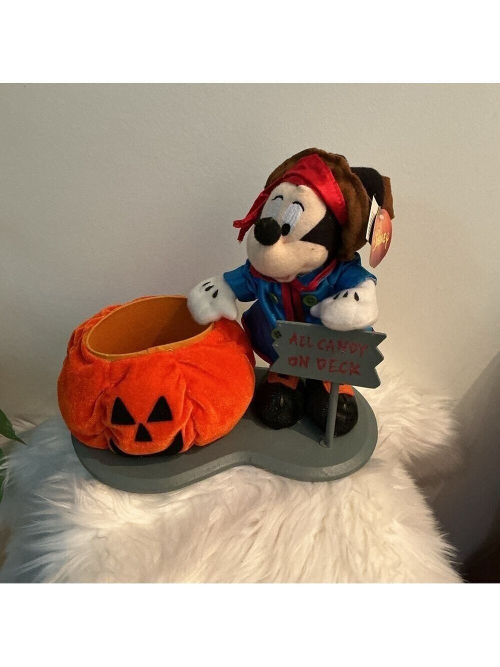DanDee International Disneys Pirate Mickey Mouse with pumpkin candy bowl